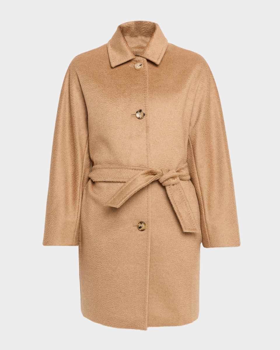 Filato Single-Breasted Camel Hair Coat